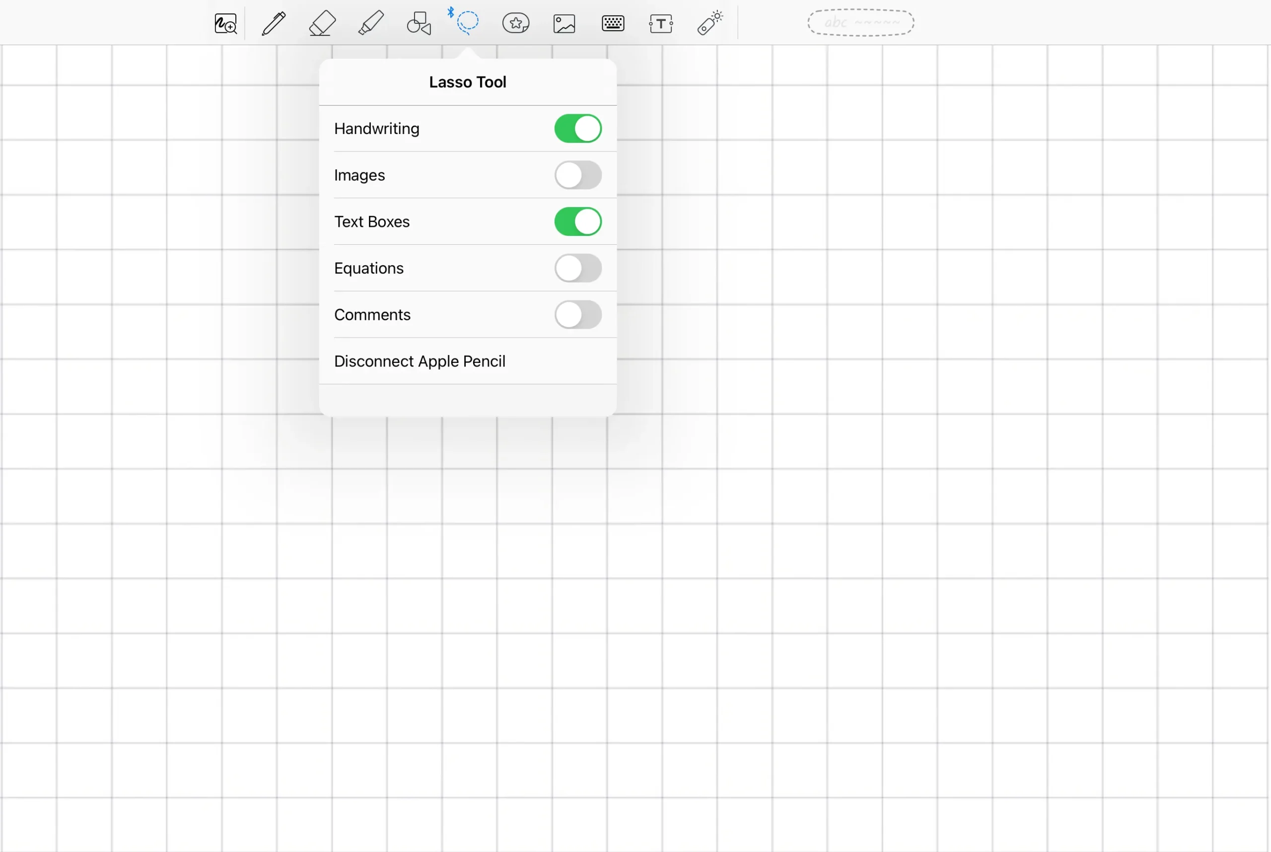 Goodnotes vs Notability - lasso tool options in Goodnotes